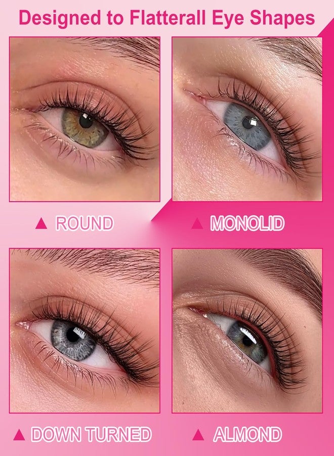 إيميدا رموش ذاتية اللصق، مثبتة مسبقًا بدون غراء - رموش صناعية طبيعية 3/4 زاوية، مقاومة للماء، خفيفة، لا تحتاج إلى غراء، 5 أزواج من إيميدا (نصف رموش 874) - Image 3